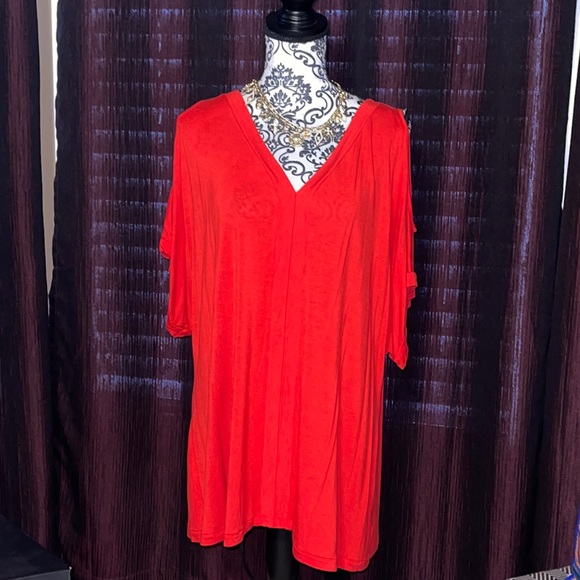 Cold Shoulder Dress Shirt - Picture 1 of 7